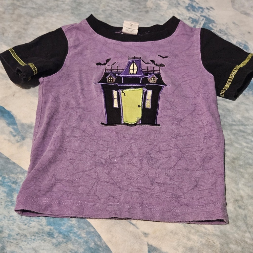 Ric Rac & Ruffles Kids Halloween Haunted House Witch Shirt Size 3T